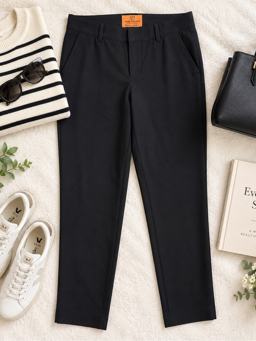 Mary Crafts Black Tailored Ankle Pants Size 9